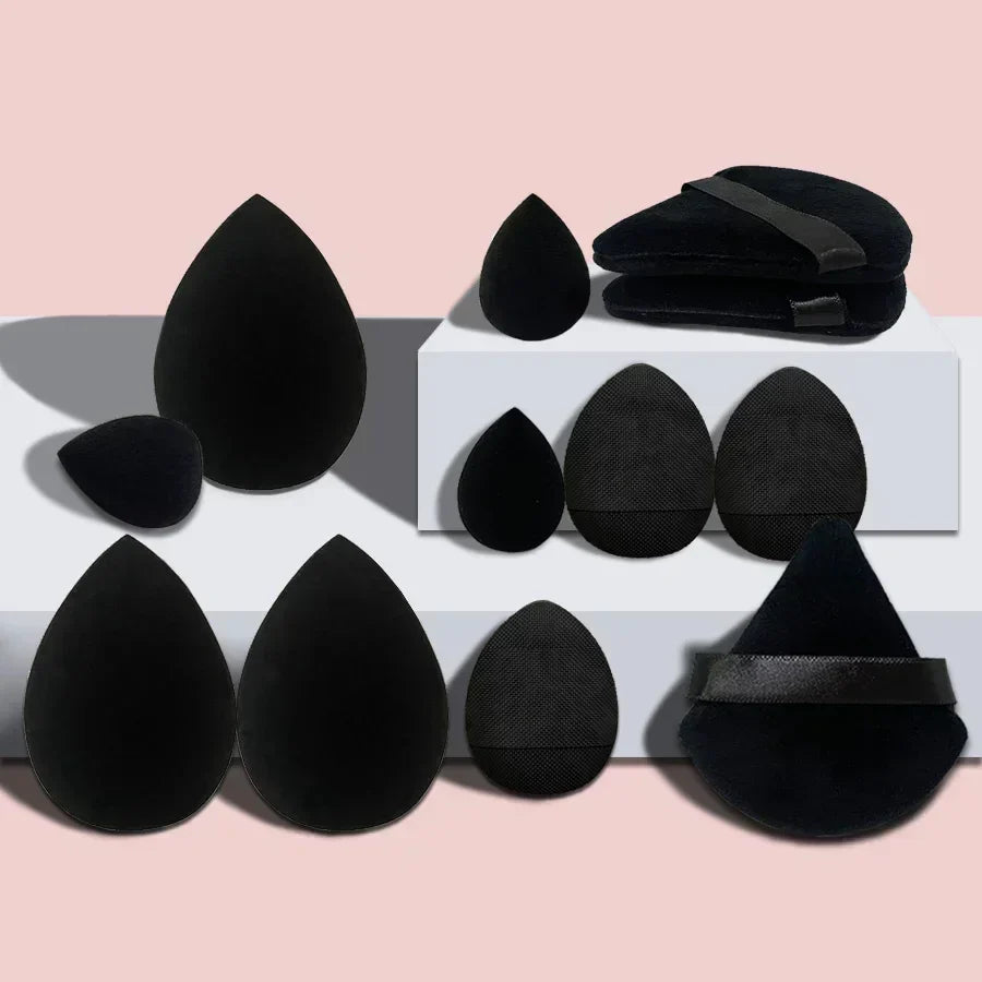 12pcs Makeup Sponge Set | Velvet Triangle Powder Puff for Foundation