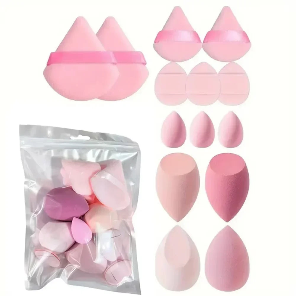14PCS Makeup Sponge Set | Foundation Blender & Powder Puff Kit