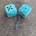 1 Fuzzy Plush Dice with Dots Retro Square Plush Hanging Mirror Fuzzy Dices Kid Toys for Pink Car Interior Ornament Decoration