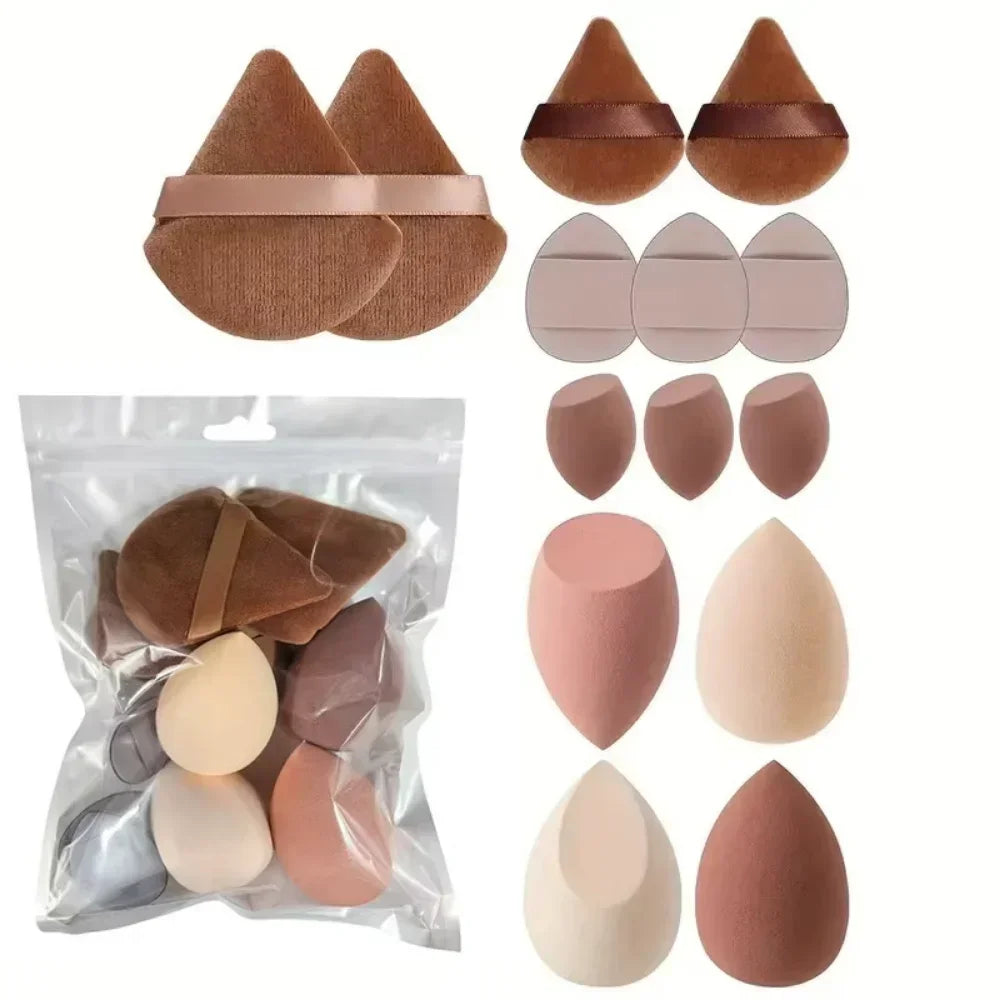 14PCS Makeup Sponge Set | Foundation Blender & Powder Puff Kit