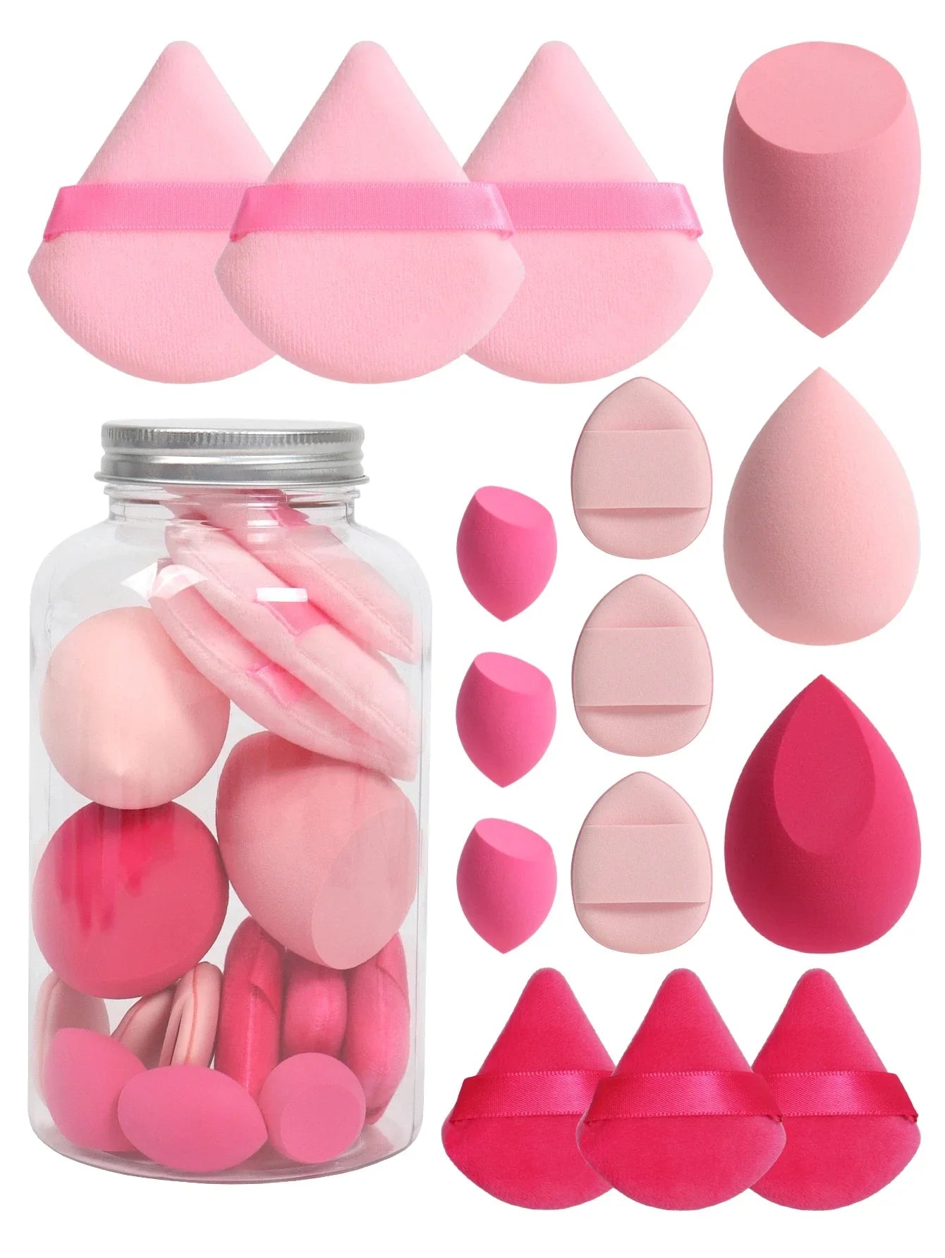 12/15Pcs Makeup Sponge Set | Latex-Free Beauty Blender Puff Kit