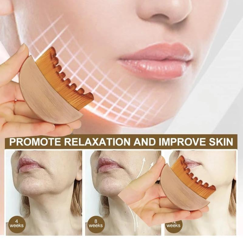 New Lymphatic Contour Face Brush, Dry Brushing Face Brush, Lymphatic Drainage Massager for Face, Chin & Jawline Sculpting, Ergonomically Designed to Fit the Skin Precisely and Relieve Fatigue