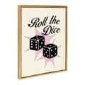 Sylvie Roll The Dice Pink Framed Canvas by Alli Standefer