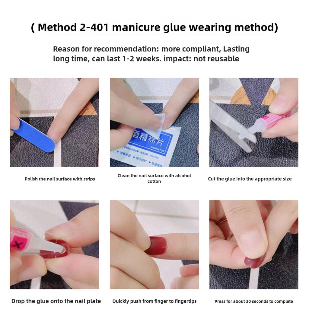 1052- Handmade press on nails fake nails removable